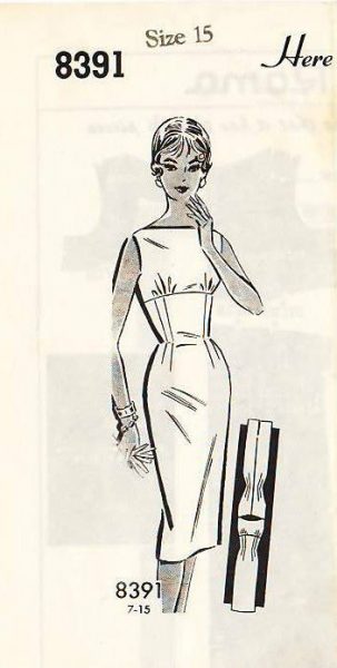 1950s-Vintage-Sewing-Pattern-B35-DRESS-R788-251191605437