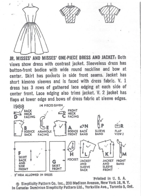 1957-Vintage-Sewing-Pattern-B36-DRESS-JACKET-R486-251151157367-2
