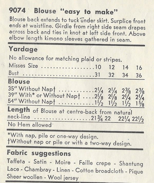 1957-Vintage-VOGUE-Sewing-Pattern-B36-BLOUSE-R1307R-261843872927-2