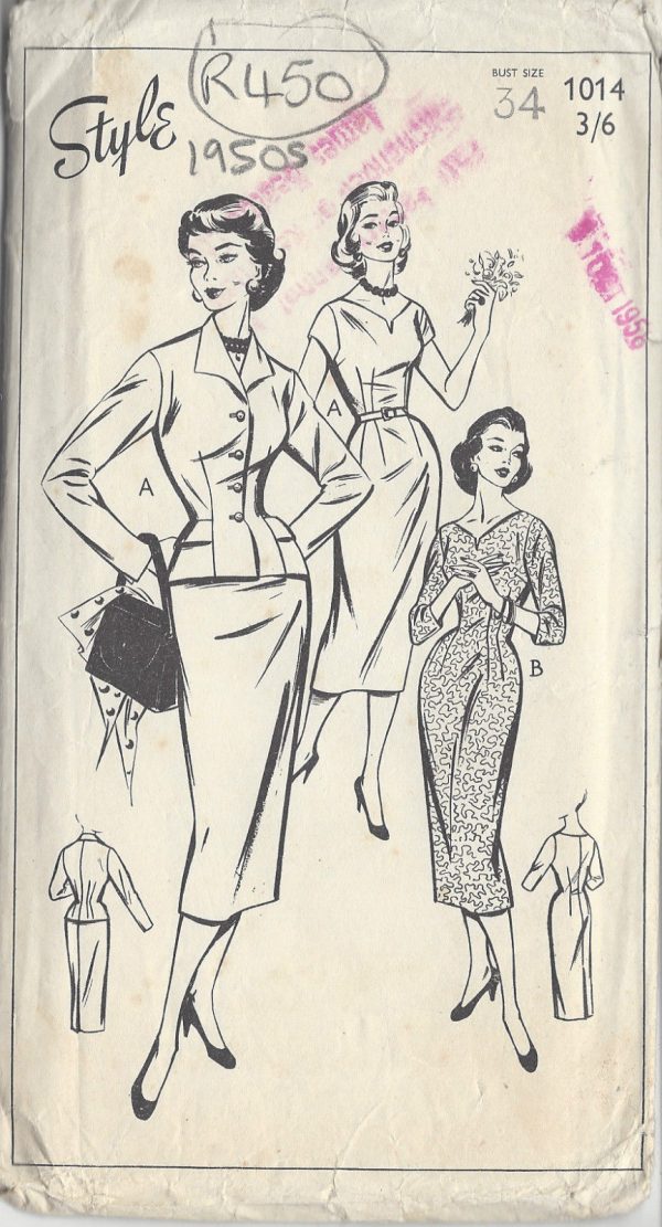 1958-Vintage-Sewing-Pattern-B34-DRESS-JACKET-R450-251153250437