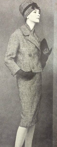 1959-Vintage-VOGUE-Sewing-Pattern-B34-SUIT-COAT-JACKET-SKIRT-SCARF-1381-Dior-261720894037-5