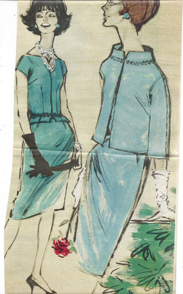 1960s-Vintage-Sewing-Pattern-B36-JACKET-DRESS-1068-251328243967