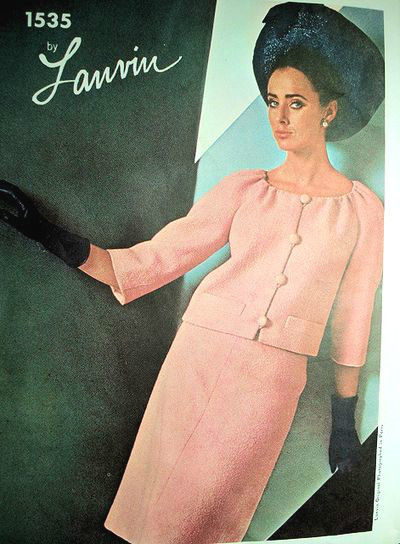 1960s-Vintage-VOGUE-Sewing-Pattern-B34-TWO-PIECE-DRESS-1517-By-LANVIN-252104537287-2