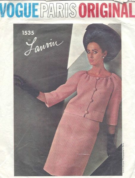 1960s-Vintage-VOGUE-Sewing-Pattern-B34-TWO-PIECE-DRESS-1517-By-LANVIN-252104537287
