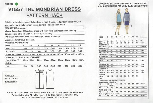 1966-Vintage-VOGUE-Sewing-Pattern-B315-38-MONDRIAN-DRESS-1667-YVES-ST-LAURENT-262486329087-4