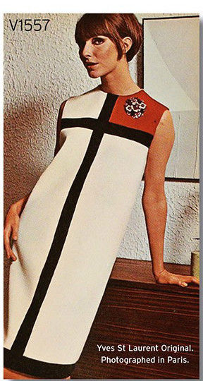 1966-Vintage-VOGUE-Sewing-Pattern-B315-38-MONDRIAN-DRESS-1667-YVES-ST-LAURENT-262486329087