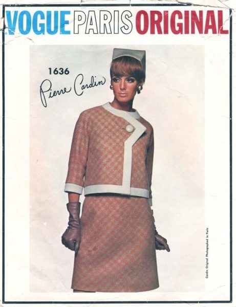 1966-Vintage-VOGUE-Sewing-Pattern-B36-JACKET-SKIRT-BLOUSE-1572R-Pierre-Cardin-252302650077