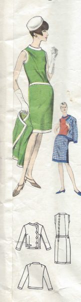 1966-Vintage-VOGUE-Sewing-Pattern-B38-DRESS-JACKET-1217-By-PIERRE-BALMAIN-261449335967-2