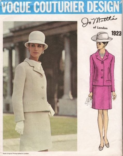 1968-Vintage-VOGUE-Sewing-Pattern-B38-SUIT-JACKET-SKIRT-1559-Jo-Mattli-252208957917