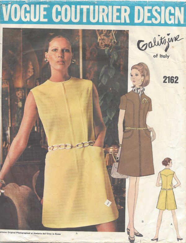 1969-Vintage-VOGUE-Sewing-Pattern-B34-DRESS-1102-By-Irene-Galitzine-261279615487