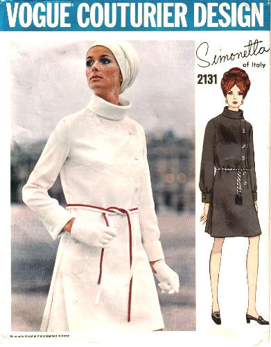 1969-Vintage-VOGUE-Sewing-Pattern-DRESS-B32-12-1721-Valentino-262565925507