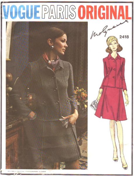 1970-Vintage-VOGUE-Sewing-Pattern-TWO-PIECE-SUIT-B40-1774-By-Molyneux-252704374517