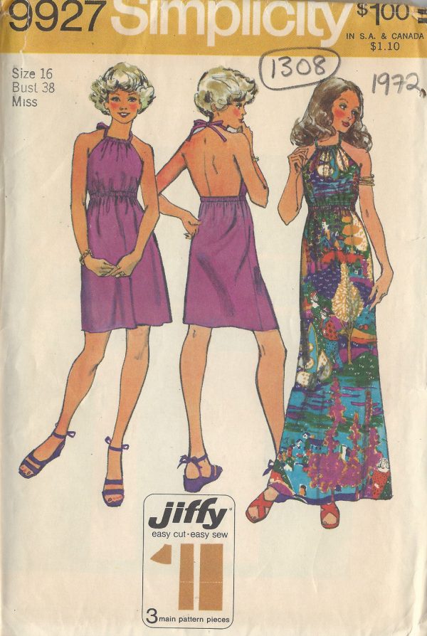 1972-Vintage-Sewing-Pattern-B38-DRESS-1308-251601906187