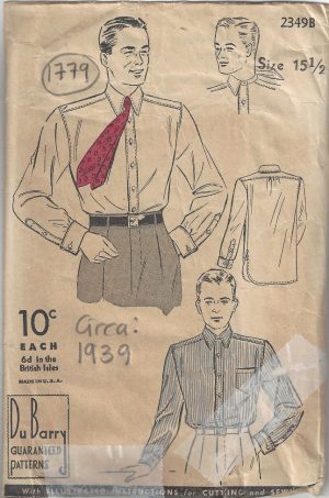 1940s Vintage VOGUE Sewing Pattern Chest 32-34-36 MEN'S ZOOT SUIT 1106 