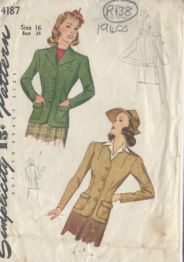 1940s-Vintage-Sewing-Pattern-B34-JACKET-R138-251166081858