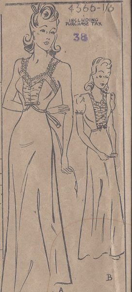 1940s-Vintage-Sewing-Pattern-NIGHTDRESS-B38-R431-251142597838