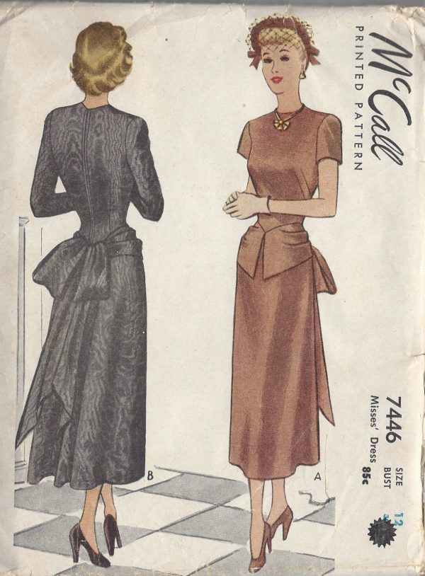 1948-Vintage-Sewing-Pattern-B30-DRESS-R886-251229074198