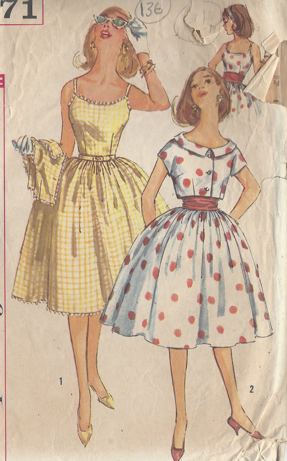 1950s Vintage Sewing Pattern B33" DRESS, JACKET