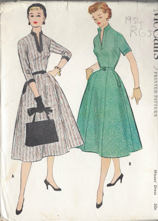1954-Vintage-Sewing-Pattern-B34-DRESS-R65-251172283968