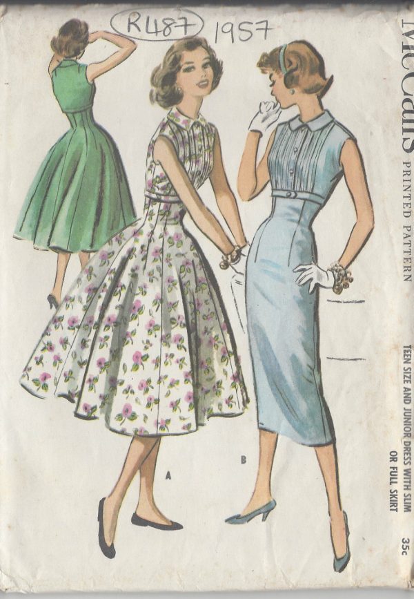 1957-Vintage-Sewing-Pattern-B31-12-DRESS-R487-251151156578