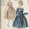 Patron De Couture Vogue Vintage 1959 - Modèle B36 Robe Et Manteau Une Pièce - Planches Non Découpées