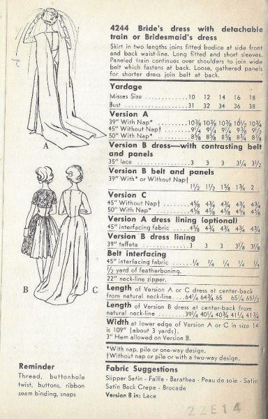 1967-Vintage-VOGUE-Sewing-Pattern-B34-BRIDES-BRIDESMAIDS-DRESS-TRAIN-1758-262780548258-2