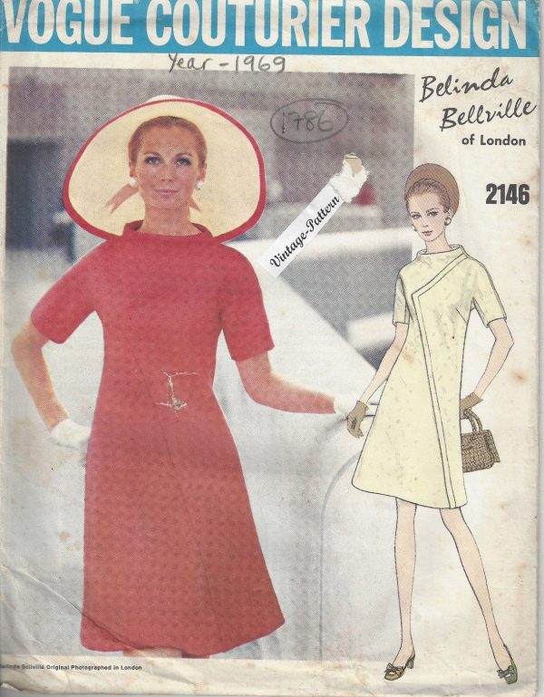 1969-Vintage-VOGUE-Sewing-Pattern-B325-DRESS-1786-BELINDA-BELLVILLE-252787151188-2