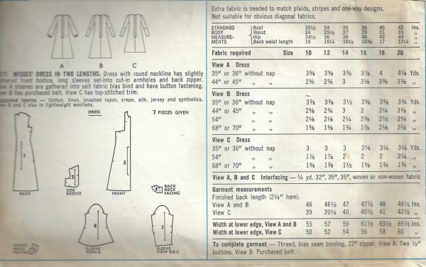 1970-Vintage-Sewing-Pattern-B36-DRESS-1657-262448118568-2