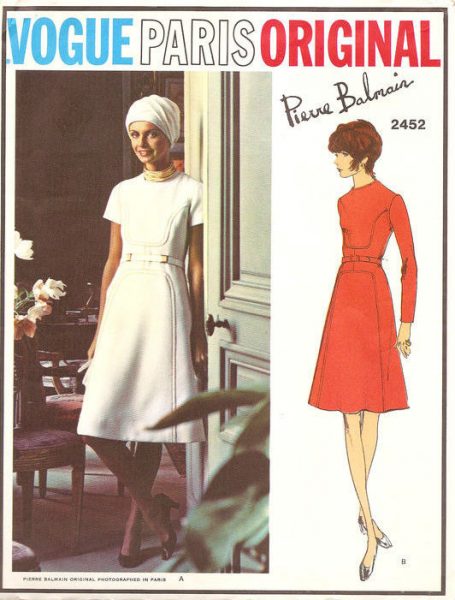 1970-Vintage-VOGUE-Sewing-Pattern-B38-DRESS-1496-By-PIERRE-BALMAIN-262036414458