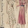 1930s-Vintage-Sewing-Pattern-B34-DRESS-1439-261941886689