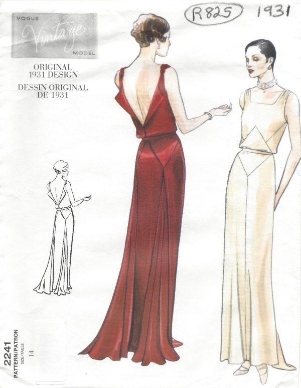 1931-Vintage-VOGUE-Sewing-Pattern-B36-DRESS-R825-262637002239
