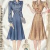 1940-Vintage-Sewing-Pattern-B34-DRESS-SKIRT-BLOUSE-R606-251149605869