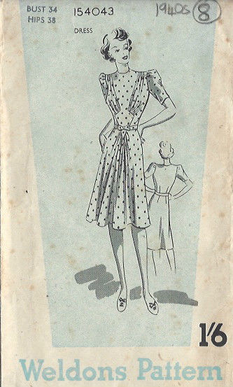 1940s-Vintage-Sewing-Pattern-DRESS-B34-8-251141622139