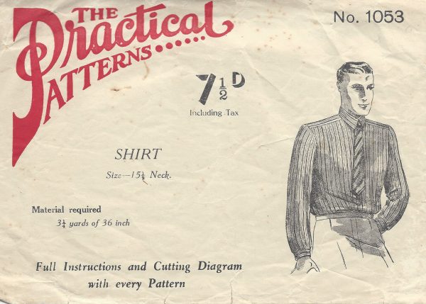 1940s-Vintage-Sewing-Pattern-MENS-SHIRT-S15-12-R883-251229065559