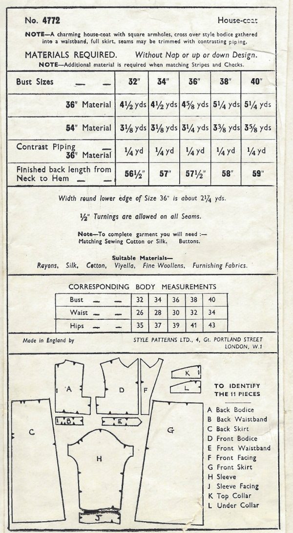 1940s-WW2-Vintage-Sewing-Pattern-B38-HOUSE-COAT-DRESSING-GOWN-1374-251774964529-2