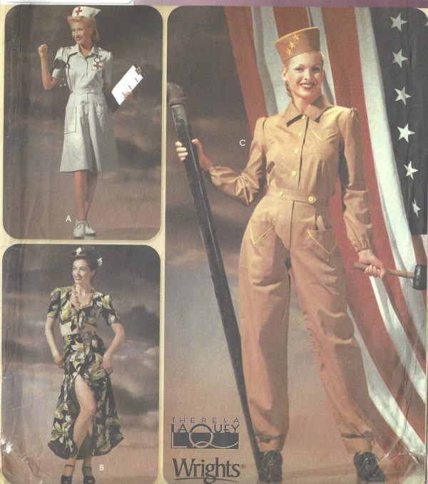 1940s-WW2-Vintage-Sewing-Pattern-SKIRT-TOP-PANTS-HAT-B36-38-40-42-1660-252400882169