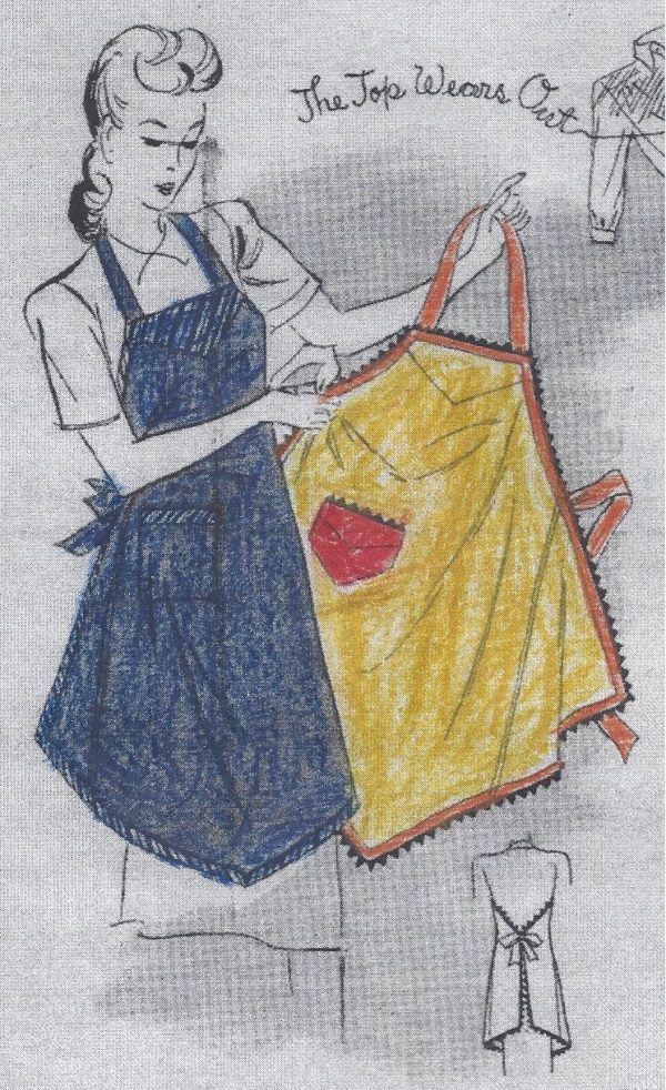 1943-Vintage-Sewing-Pattern-APRON-ONE-SIZE-R47-251145466749