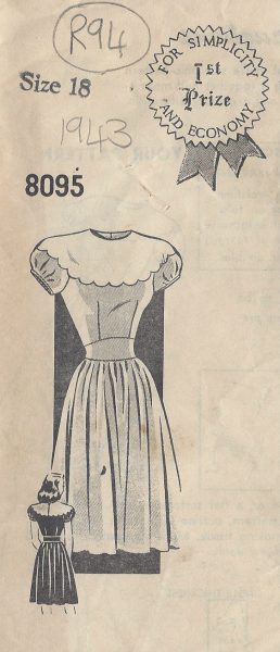 1943-Vintage-Sewing-Pattern-B36-DRESS-R94-251165060549
