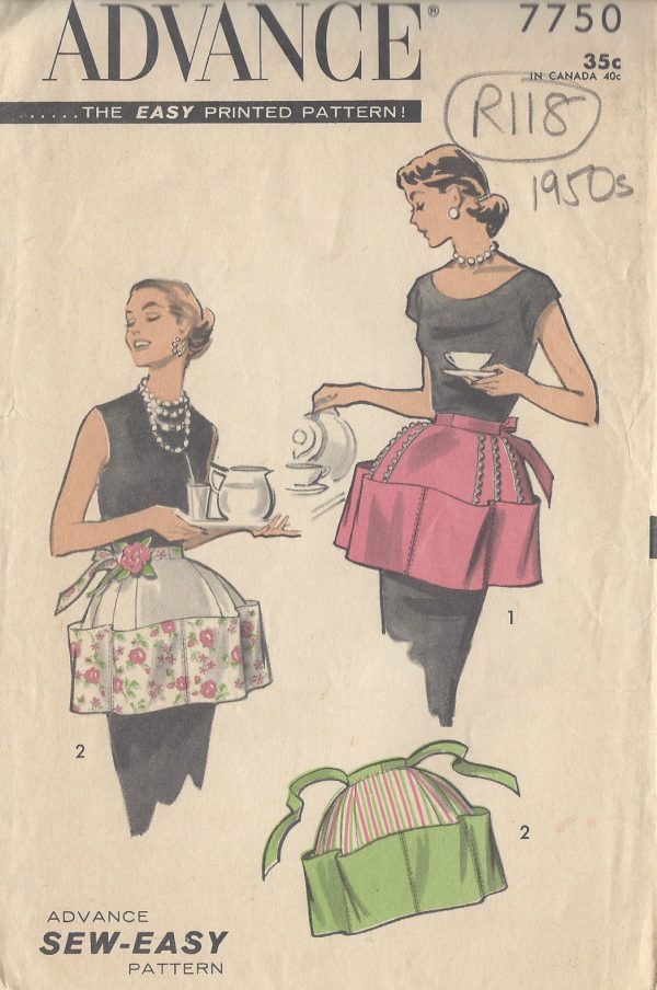 1950s-Vintage-Sewing-Pattern-APRON-ONE-SIZE-R118-251145591529