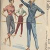 1955-Vintage-Sewing-Pattern-B34-W28-BLOUSE-OVERBLOUSE-PANTS-1005-251281166649