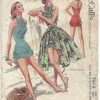 1956-Vintage-Sewing-Pattern-B30-HALTERNECK-BATHING-SUIT-SKIRT-PLAYSUIT-R947-252629934119