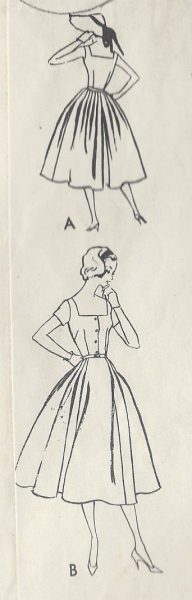 1957-Vintage-VOGUE-Sewing-Pattern-B36-DRESS-R427-251154349729-2