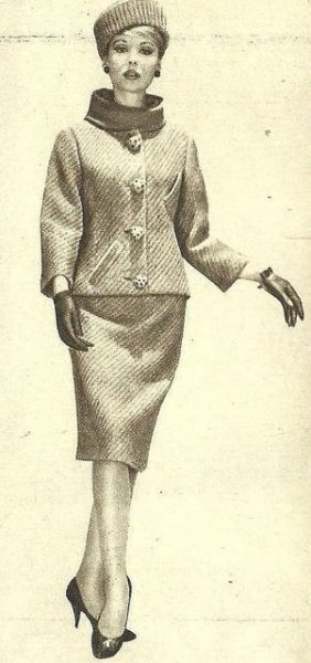 1961-Vintage-VOGUE-Sewing-Pattern-B31-JACKET-SKIRT-BLOUSE-R426-Guy-Laroche-251164569059-2