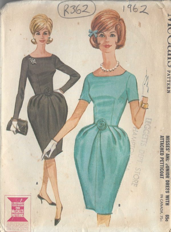 1962-Vintage-Sewing-Pattern-B31-DRESS-R362-251157942359