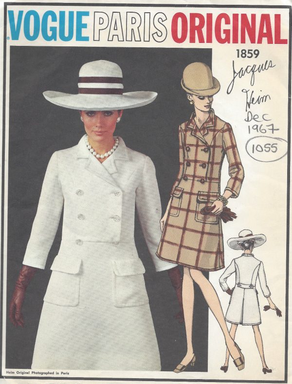 1967-Vintage-VOGUE-Sewing-Pattern-B34-DRESS-1055-By-Jacques-Heim-261271363479